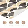 Waaier - Patroon - Zwart - Beige deurposter klein 289 -closeup_NL