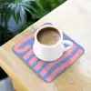 Chill - Roze - Blauw - Golvend onderzetter kurk middel -sfeer5