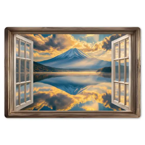 Doorkijk - Landschap - Bergen - Uitzicht - Raam Placemat vinyl groot -zzsfeer1_Kitchenyeah-website