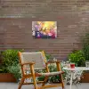 Vogels - Bloemen - Roze Tuinposter op houten frame 2 cm dik klein -sfeer3