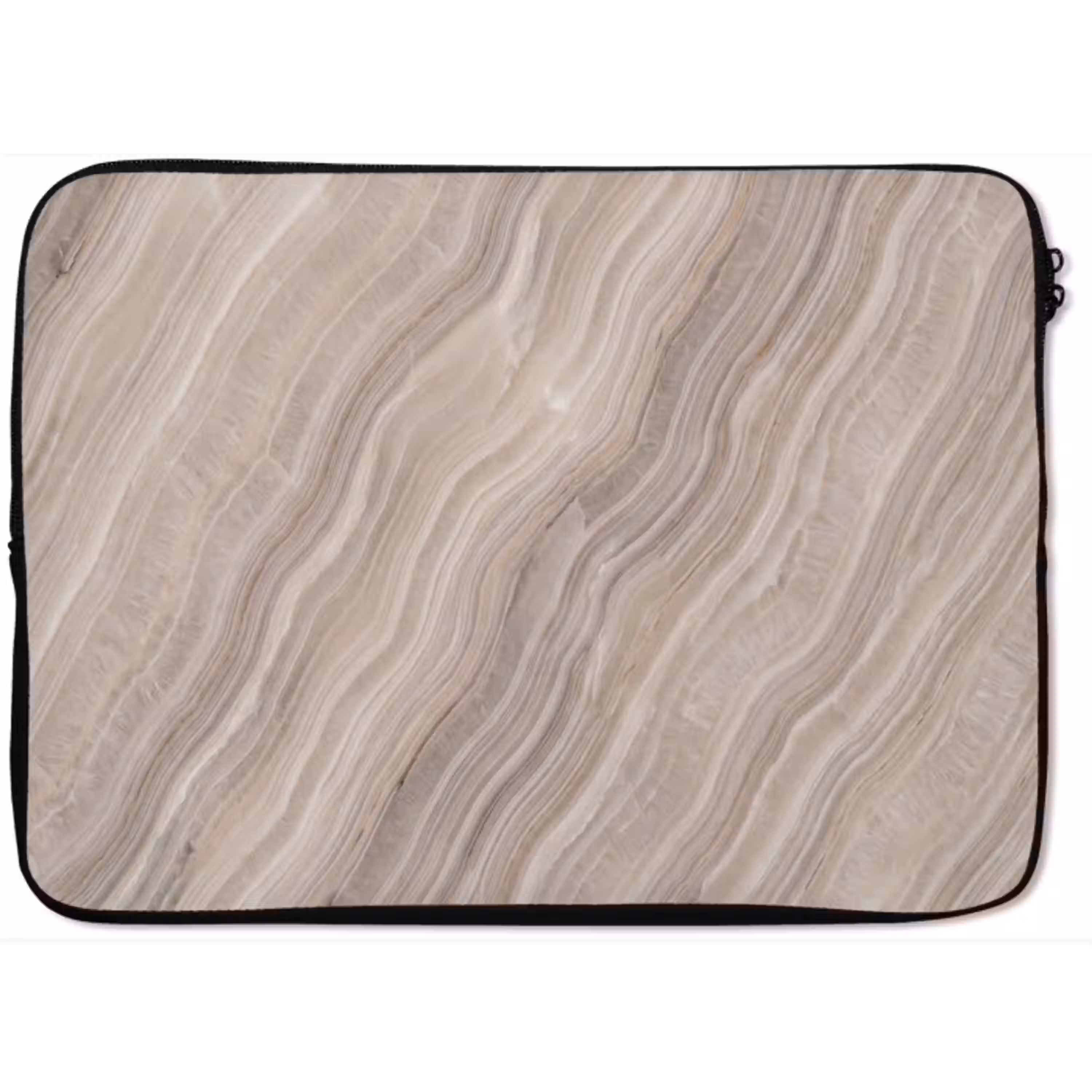 Textuur - Golvend - Abstract - Modern - Beige laptophoes neopreen klein -zkaufland3dotto