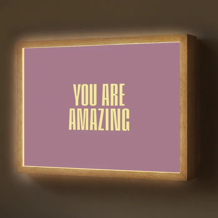 Tekst - Paars - Amazing Light Box met batterij (Wandlamp) middel -z3d_website