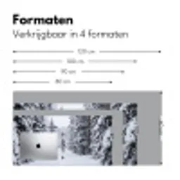 Bos - Winter - Sneeuw - Pad - Natuur Muismat XXL klein -sfeer5