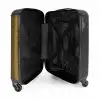 Goud gele slangenhuid met symmetrische schubstructuur NBS - Handbagage koffer - Volwassenen Unisex middel -binnenkant