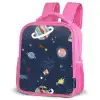 Planeten in de hemel Kinderrugzak - Roze middel -schuin