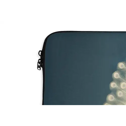 Vogel - Blauw - Vintage laptophoes neopreen klein -detail