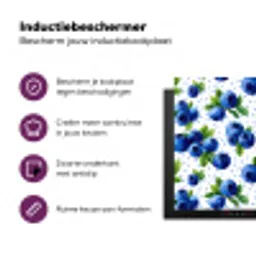 Bessen - Patroon - Blauw Inductie beschermer vinyl 3mm klein 276 -zzzzzzz-cc-usp