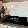 Levensvreugde in Zwart en Wit Inductie beschermer vinyl 3mm klein -sfeer3