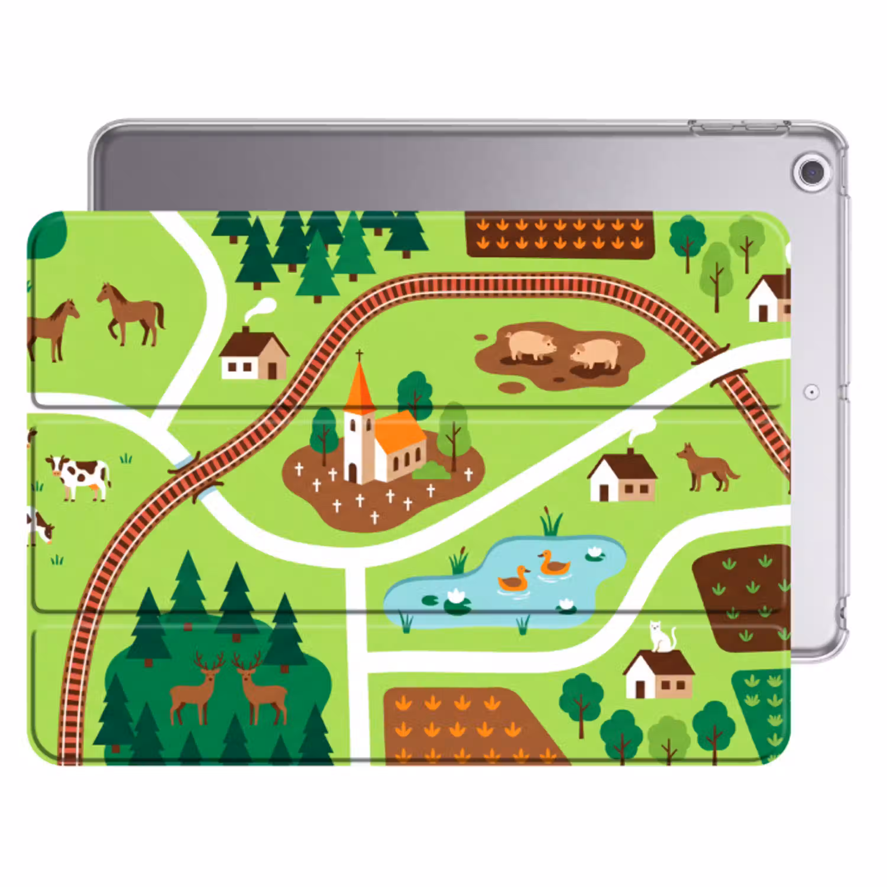 Platteland - Dieren - Illustratie Apple iPad 2017 middel -threedimensional_3d_global