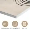 Lijnen - Abstract - Golvend - Zwart PET vilt klein -closeup_NL