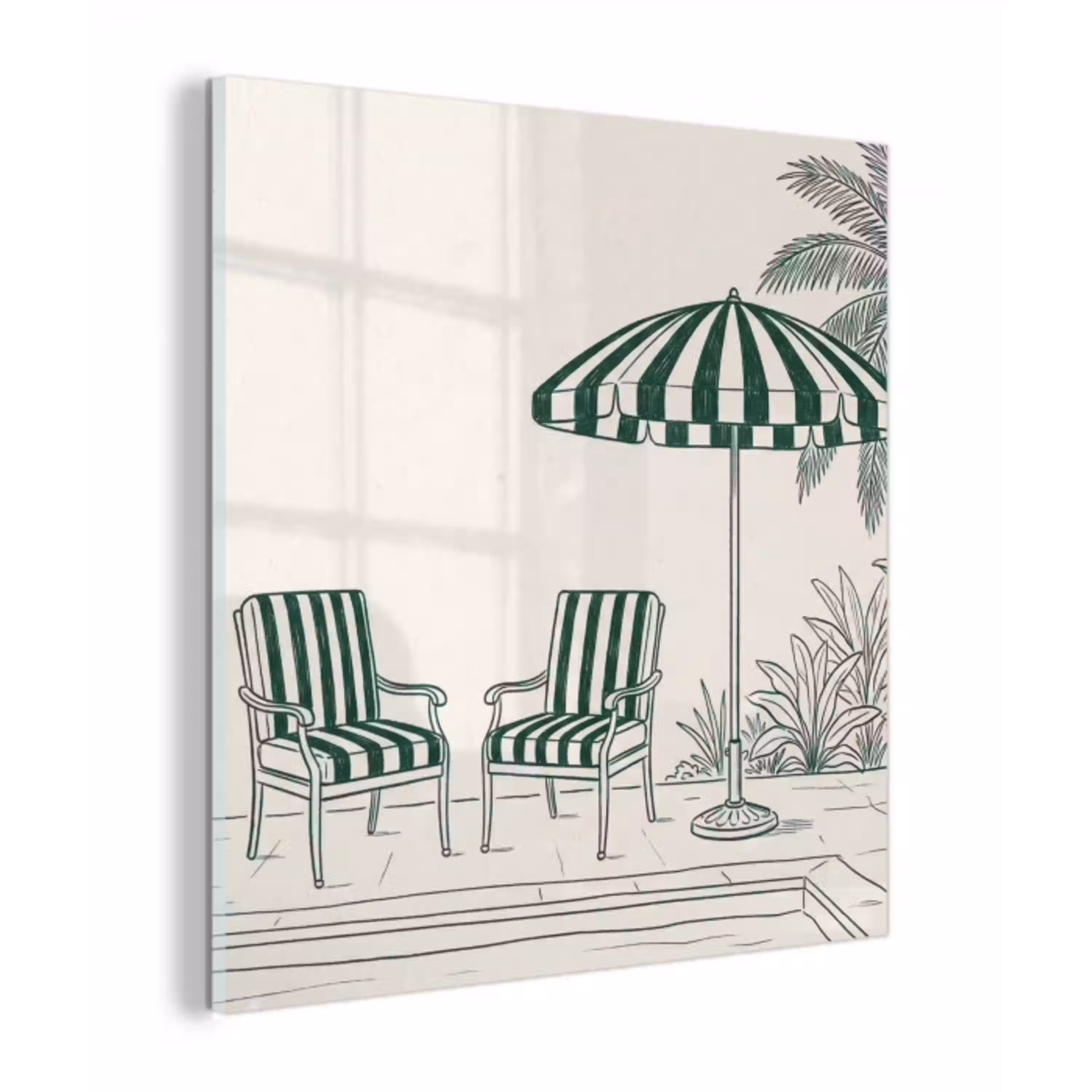 Terras - Illustratie - Groen plexiglas 5mm klein -z3d