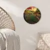 Wijngaard - Druiven - Zonsondergang Wandcirkel kunststof plaat 5mm dik klein -sfeer5