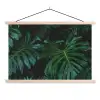 Monstera - Bladeren - Tropisch - Jungle textielposter latten blank klein -3d