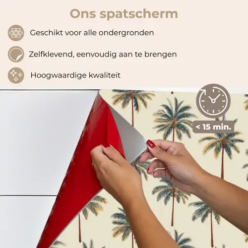 Palmbomen - Tropisch - Groen keuken achterwand spatscherm klein 900 -spatscherm_NL