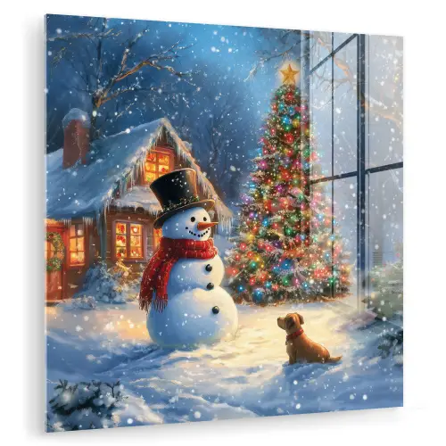Kerstwonder - Winteravond - Kleurrijk plexiglas 5mm klein -zzzproduct_nieuw