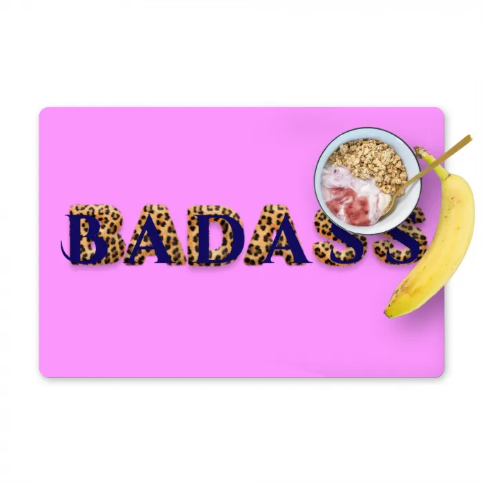 Felroze - Badass - Panterprint - Schaduw Placemat vinyl groot -zzzproduct_Kitchenyeah-website