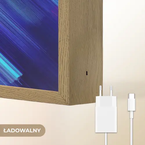 Neon - Strepen - Abstract - Blauw - Roze Light Box met batterij (Wandlamp kind) middel -USP_websiteoplaadbaarNL