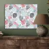 Inductie beschermer - Bladeren - Pastel - Jungle - Afdekplaat voor kookplaat aluminium wit klein -sfeer2