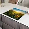 Zonsondergang - Bloemen - Zonnebloem - Horizon - Landschap Inductie beschermer vinyl 3mm middel -sfeer8