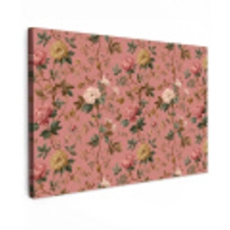 Klassiek - Botanisch - Roze canvas 2cm klein 34 -z3d
