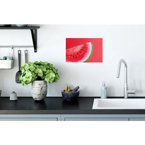 Watermeloen - Rood - Zomers Muursticker klein -keuken