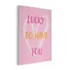 Lucky - Love - Valentijn - Roze PET vilt klein -3d