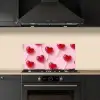 Lollies - Hartjes - Roze keuken achterwand spatscherm klein -sfeer1