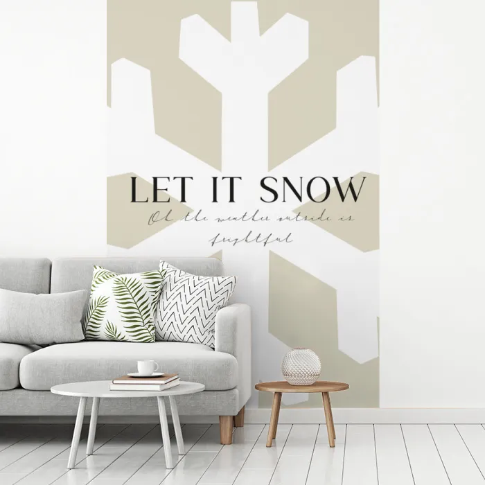 Sneeuw - Japandi - Winter - Decoratie fotobehang vinyl groot -woonkamer