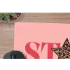 Star girl - Roze - Panter - Ster muismat rubber klein -closeup