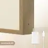 Jongen - Bruin - Voetbal - Minimalistisch Light Box met batterij (Wandlamp kind) middel -USP_websiteoplaadbaarNL