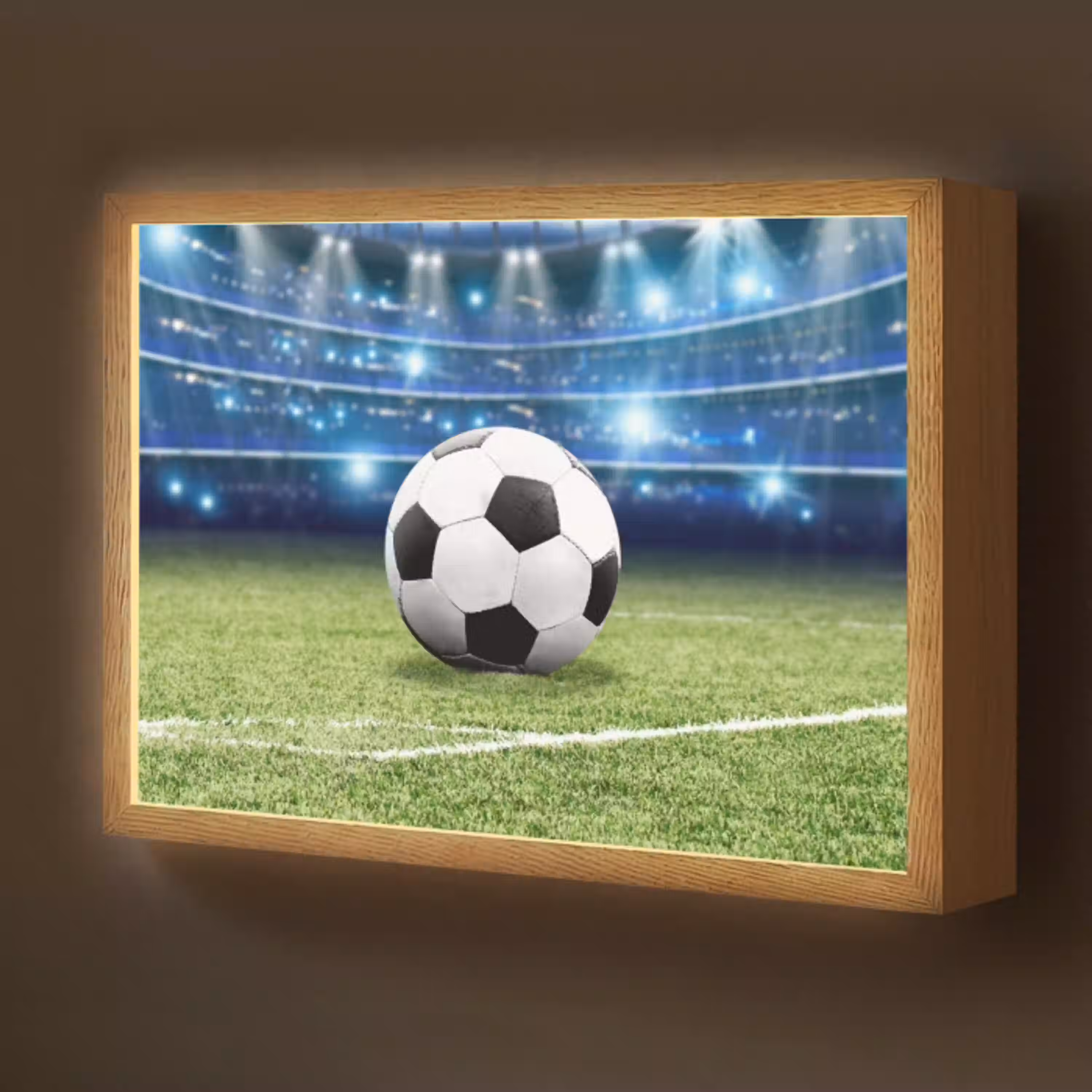 Voetbal - Stadion - Bal - Jongens Light Box met batterij (Wandlamp kind) middel -z3d_website