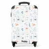 Bikini strand print kleurrijk NBS - Handbagage koffer - Kinderen Unisex middel -productfoto_recht