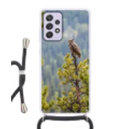 Uil - Oehoe - Bomen - Natuur Hoesje Samsung Galaxy A52 5G met koord klein -3d