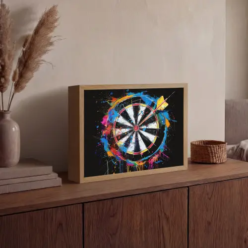 Graffiti - Sport - Darten - Dartbord Light Box met batterij (Wandlamp) middel -sfeer2