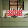 Patronen - Bloemen - Retro - Rood keuken achterwand 2 middel 871 -sfeer3