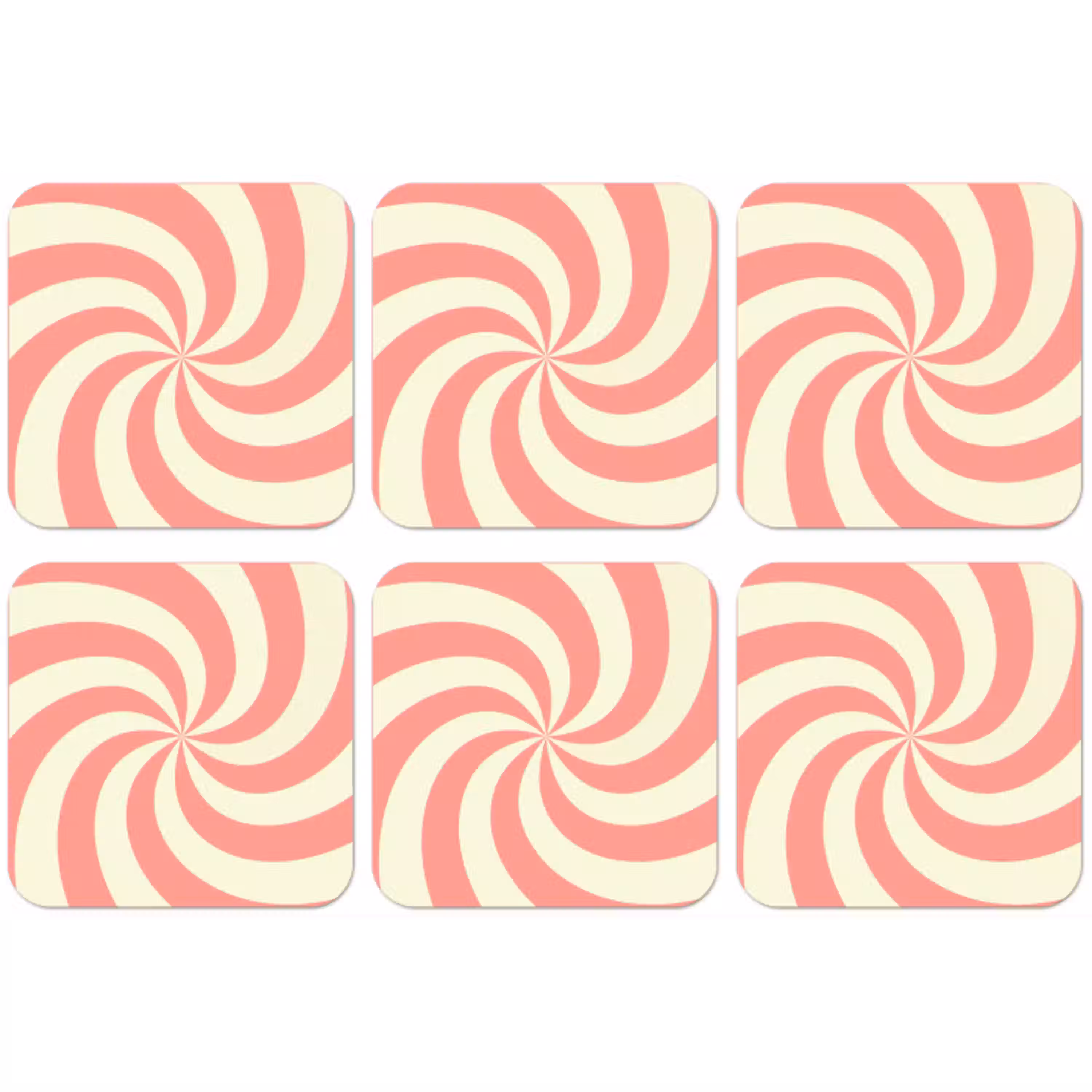 Spiraal - Patroon - Abstract - Roze - Beige onderzetter kurk middel -zkaufland3dotto