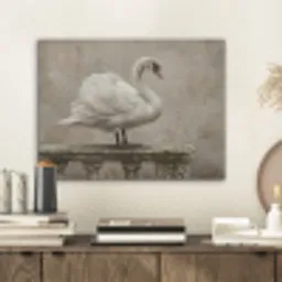 Zwaan - Elegant - Dieren - Wit PET vilt klein -sfeer1