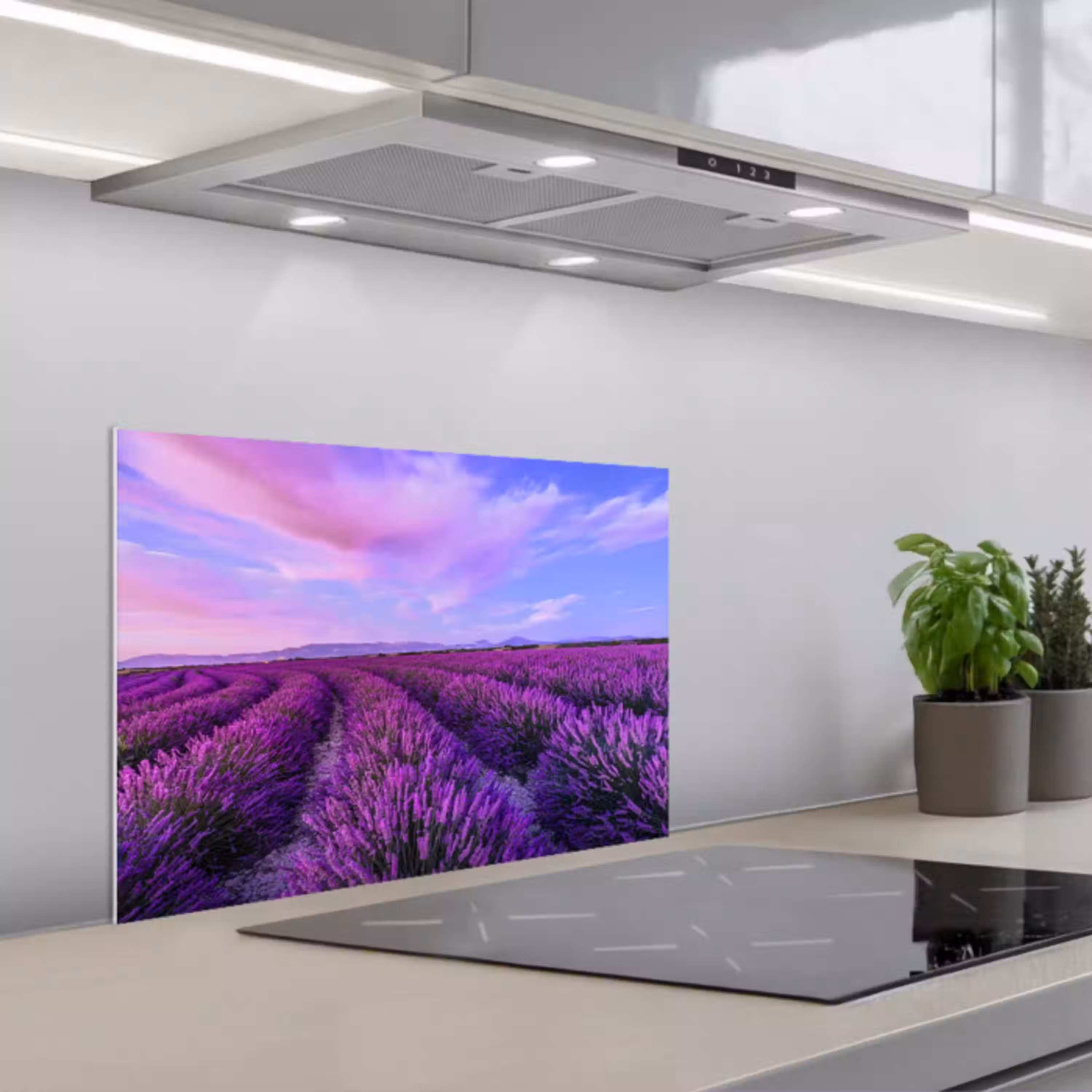 Lavendel - Paars - Bloemen - Natuur keuken achterwand spatscherm klein -3d_schuin