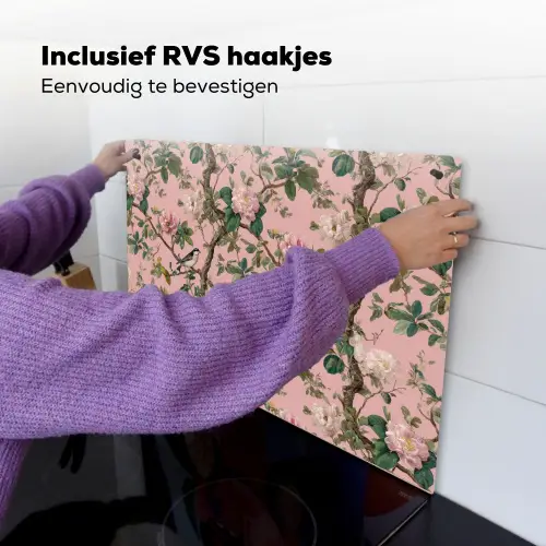 Pioenrozen - Botanisch - Vogel Inductie beschemer met haakjes klein 777 -ky-ophangen-nl