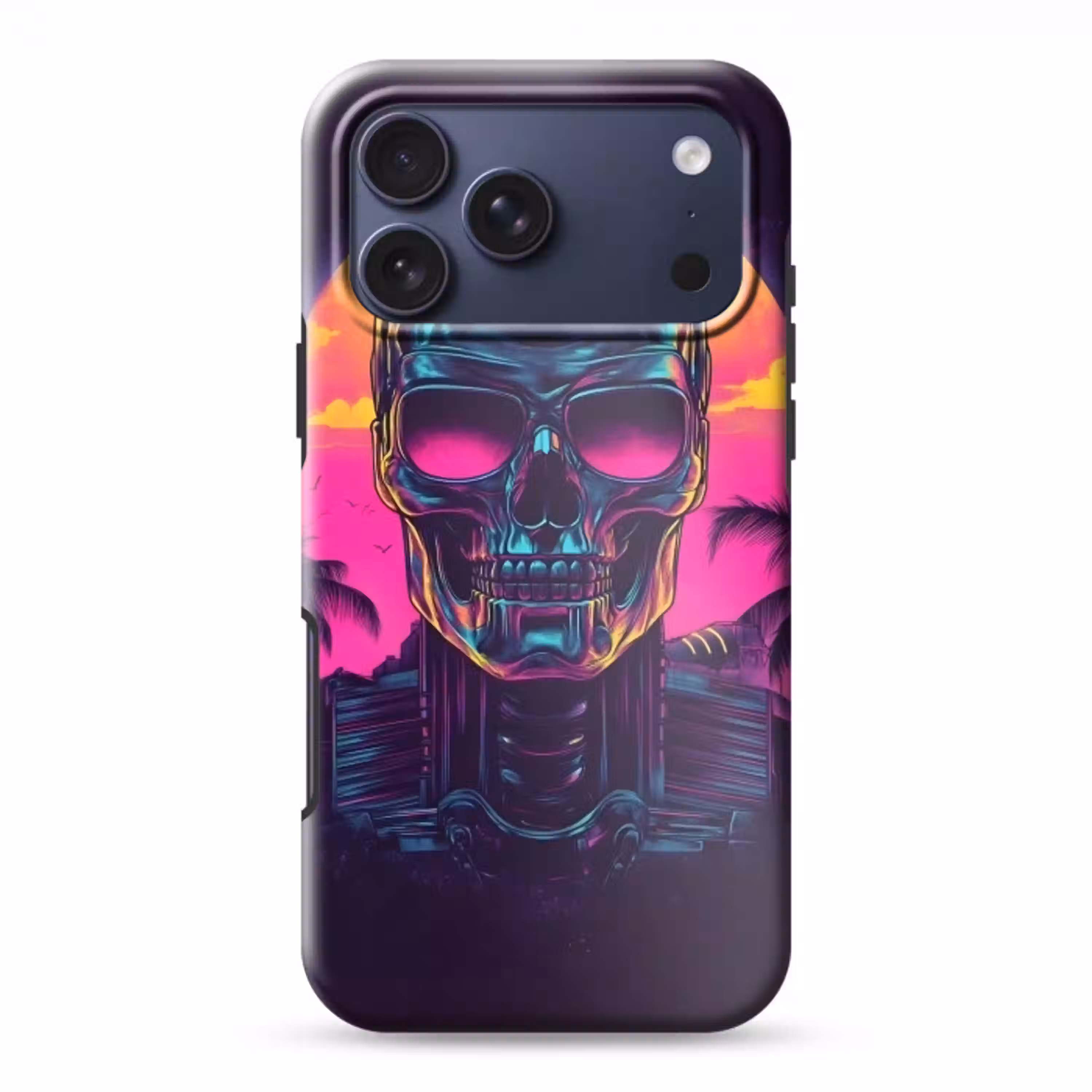 Palmbomen - Hoofd - Metallic - Zonsondergang Toughcase MagSafe Apple iPhone 17 Pro Max klein -3d