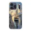 Zeilboot - Zon - Pier - Hout Telefoonhoesje iPhone 17 Pro klein -3d