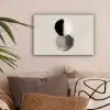 Cirkels - Strepen - Minimalistisch - Zwart canvas 2cm klein -sfeer1