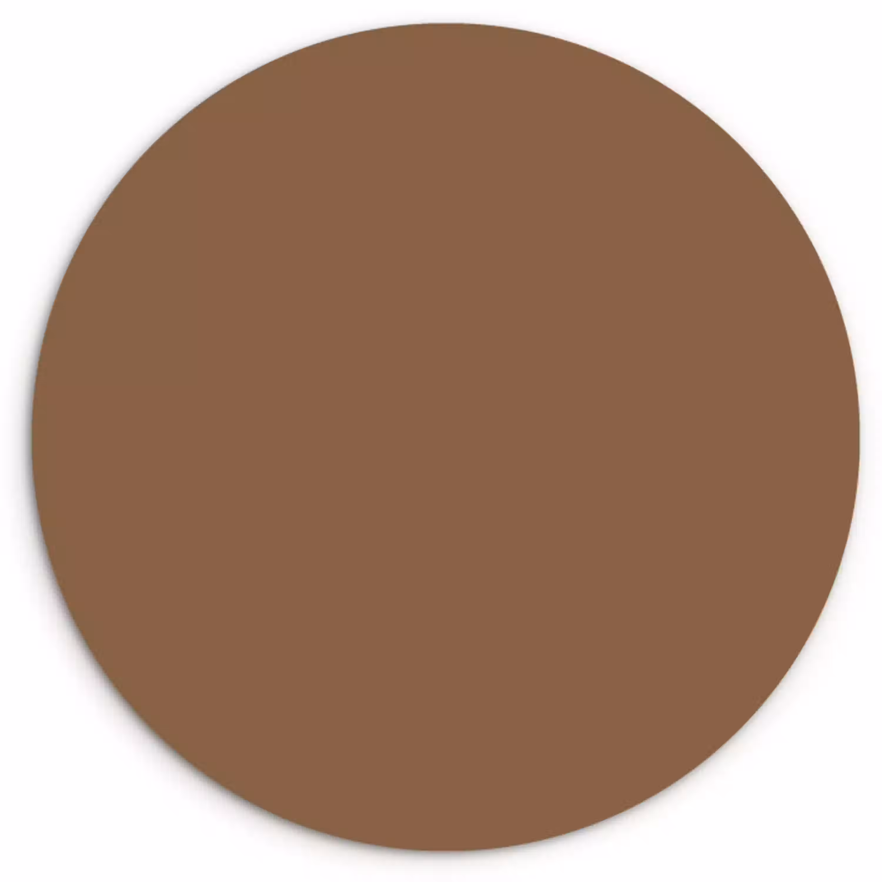 Soft - Walnut - Bruin Wandcirkel kunststof plaat 5mm dik klein 188 -3d