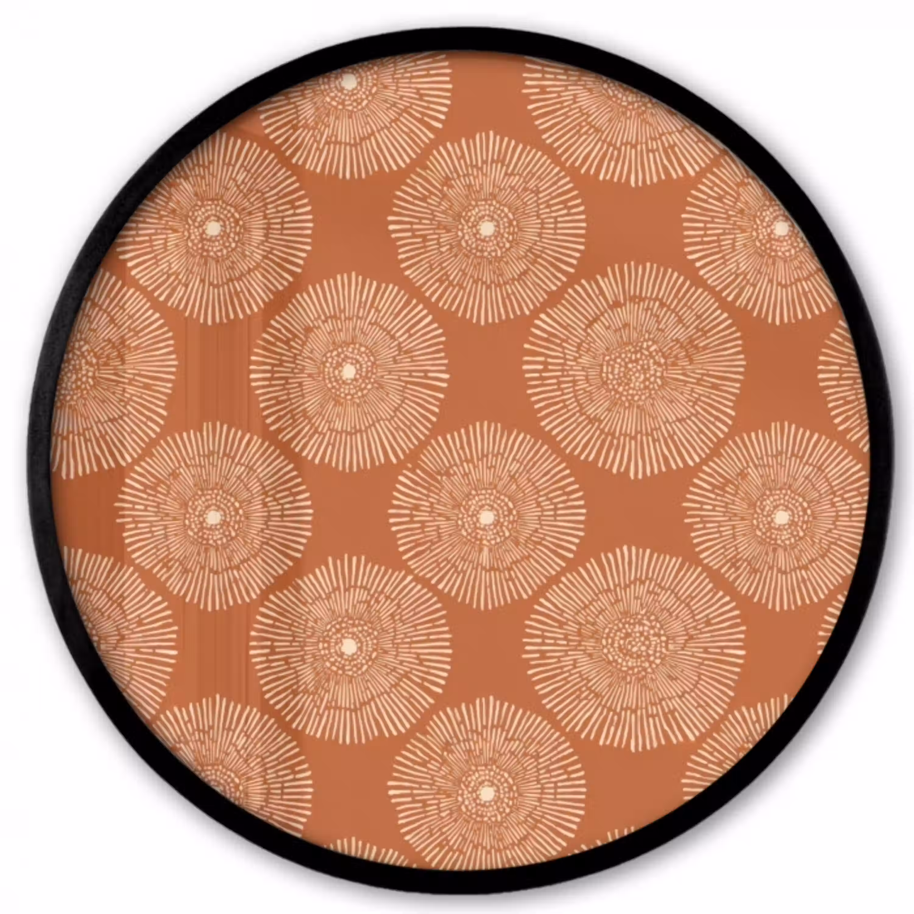 Cirkels - Grafisch - Patroon - Terracotta Fotolijst rond zonder passe partout klein 856 -3d
