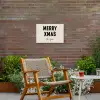 Kerst - Quotes - Merry xmas - Feestdagen - Zwart Tuinposter op houten frame 2 cm dik klein -sfeer3