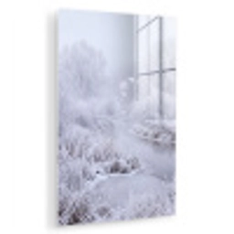 Rivier - Sneeuw - Bos - Winter - Schilderachtig plexiglas 5mm klein -zzzproduct_nieuw