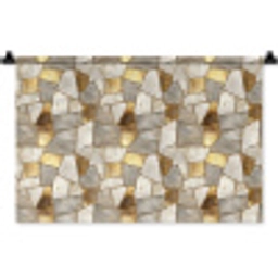 Mozaïek - Marmer - Goud Wandkleed katoen klein 269 -zz3d