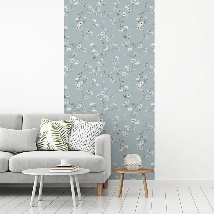 Klassiek - Bloemen - Blauw fotobehang vinyl groot 64 -woonkamer