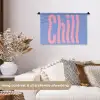Chill - Roze - Blauw - Golvend Wandkleed katoen klein -sfeer1