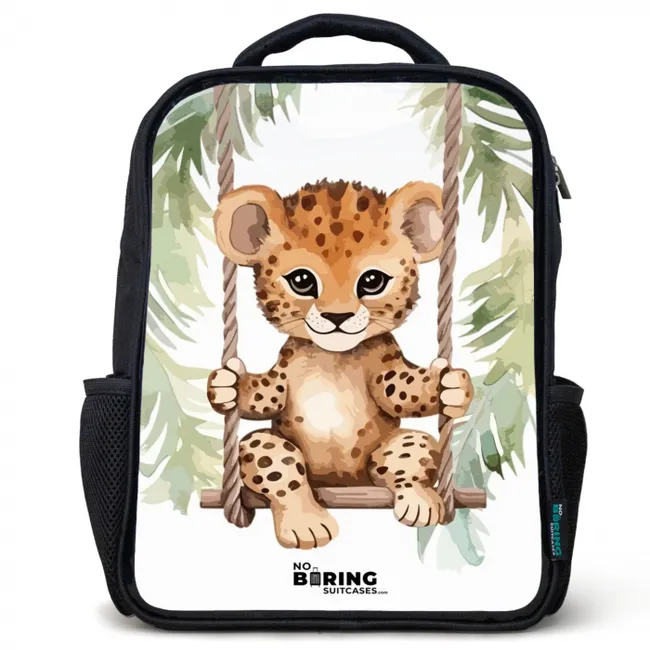 Levi luipaard Rugzak - Zwart middel -3d